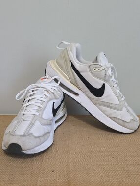 Nike White and Black Swoosh Sneakers